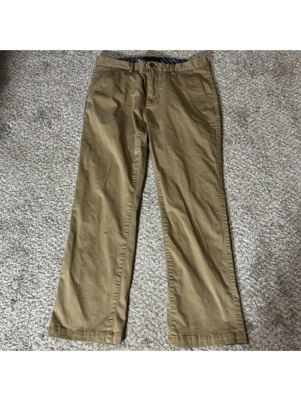 Banana Republic Khaki Chino Pants Men's 33x28 Vintage Straight Fit Stretch